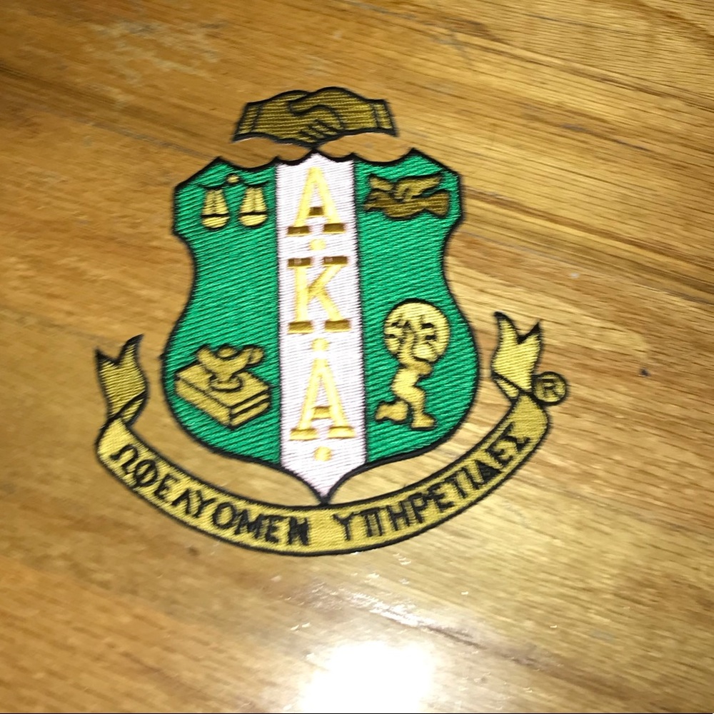 Alpha Kappa Alpha embroidery iron on patch